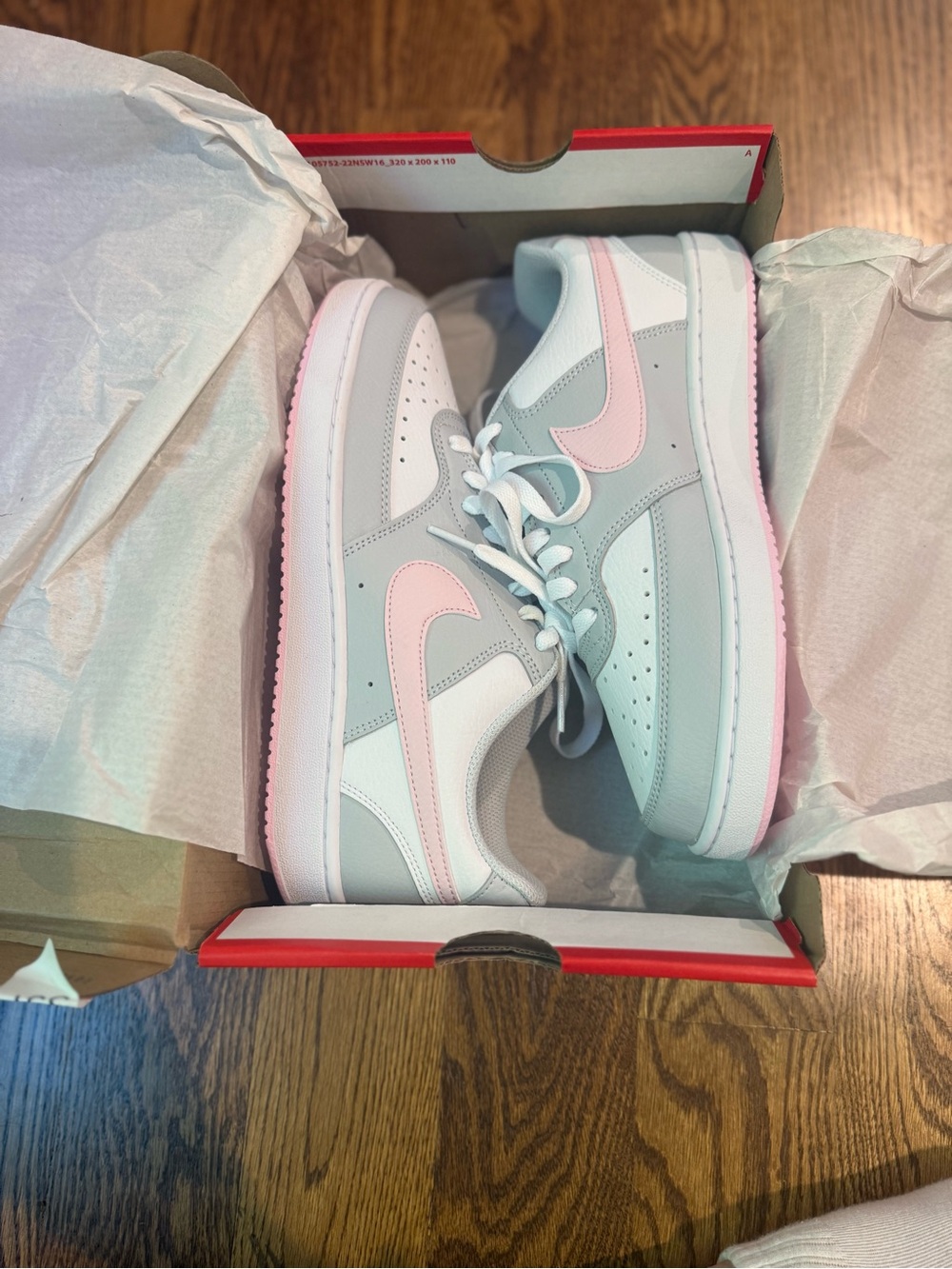 Nike Low Top Sneakers - White, Light Gray & Pink Accents